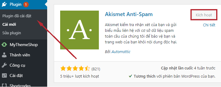 plugin akismet anti spam