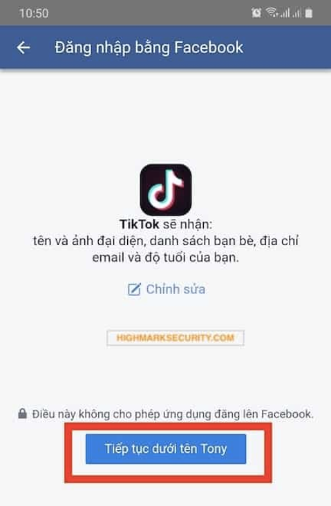 Cách liên kết TikTok với Facebook