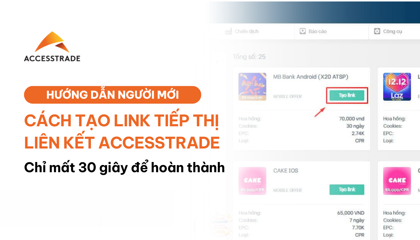 hướng dẫn tạo link accesstrade