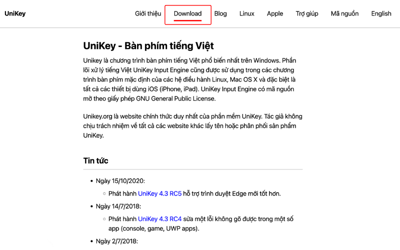 cách tải UniKey