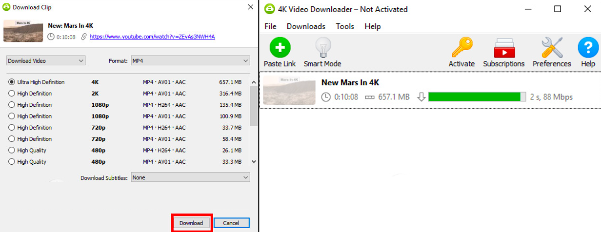 Tải video Youtube 4K bằng Video Downloader