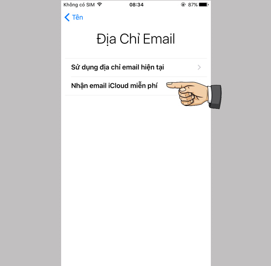 tạo tài khoản iCloud