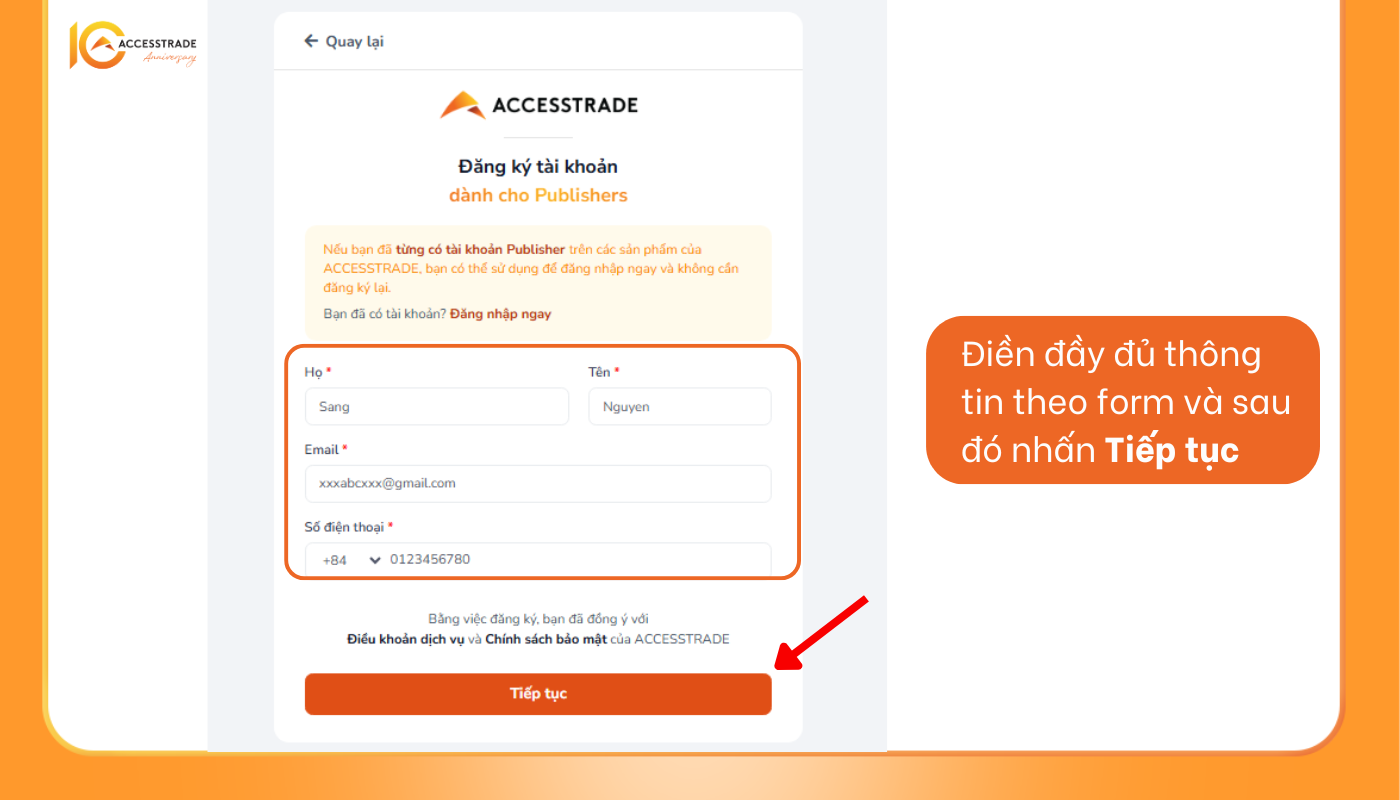 Hướng dẫn đăng ký publisher