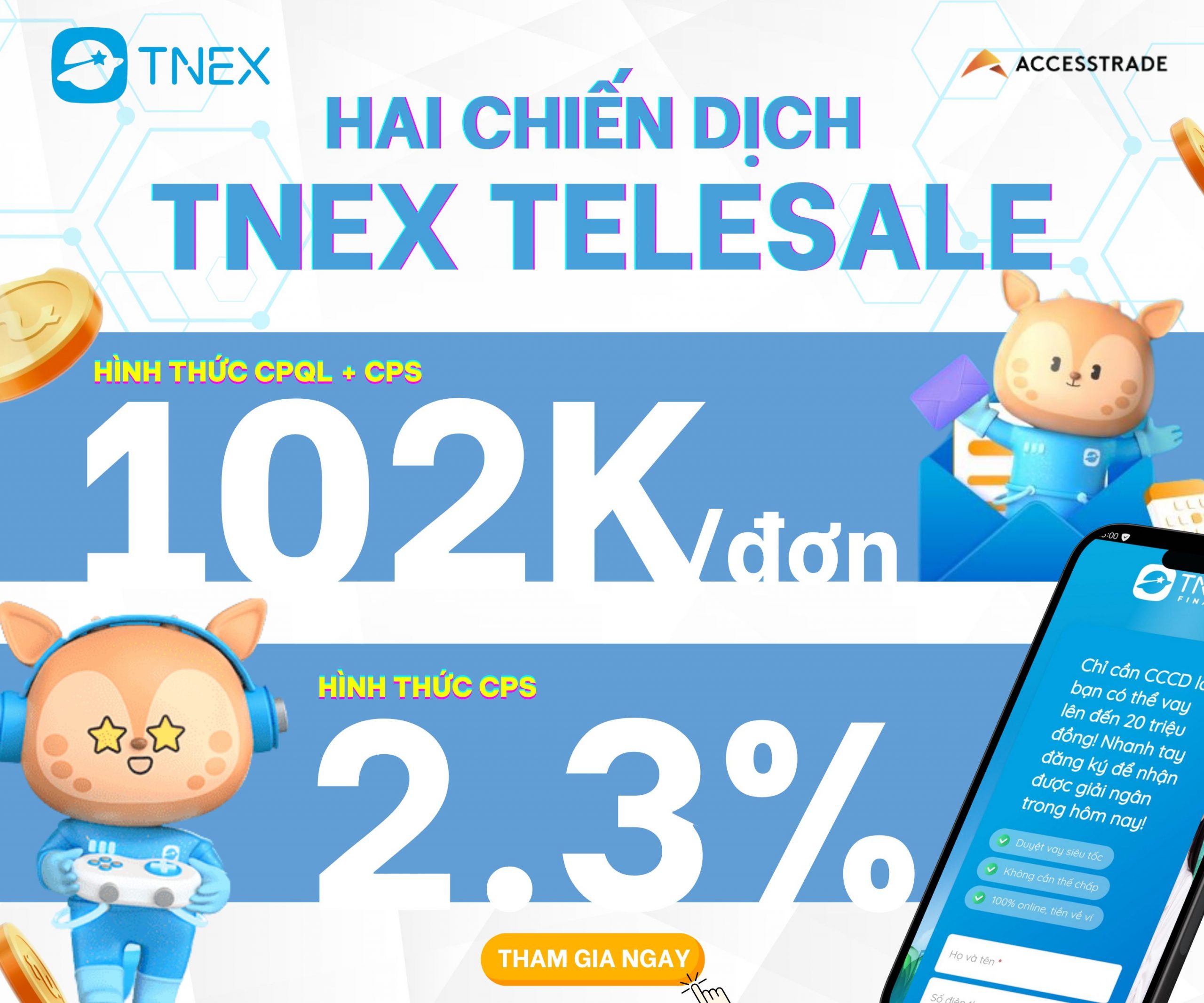 Kiếm tiền với TNEX từ ACCESSTRADE
