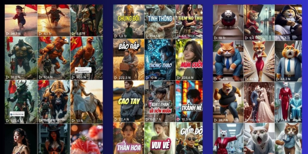 Các kênh Tiktok được tạo bằng AI